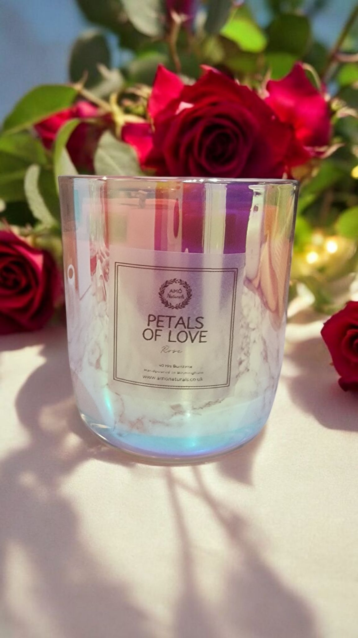 Petals Of Love - Heart Candle